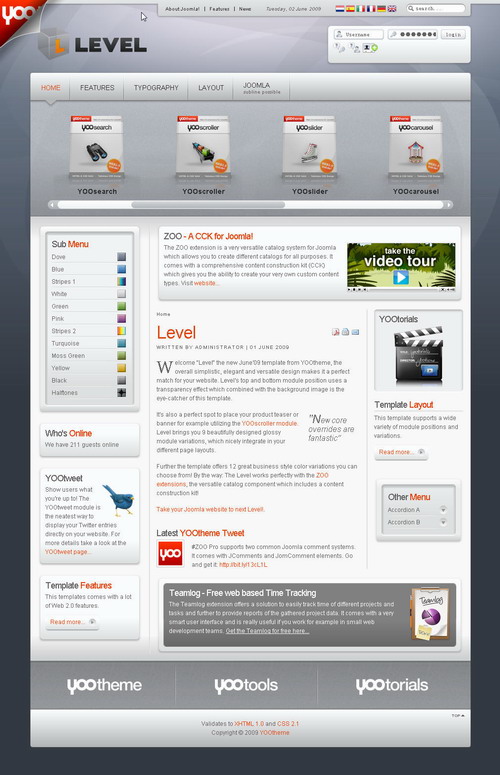 Level - June 09 Joomla Template