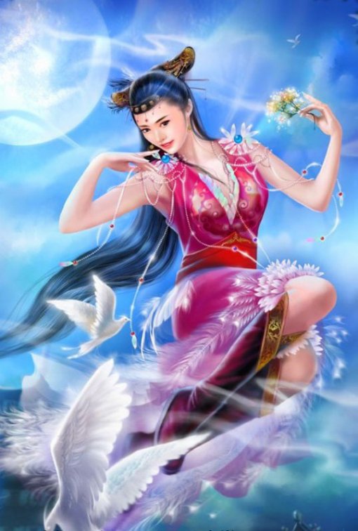 asiatique-fleurs-oiseaux-river