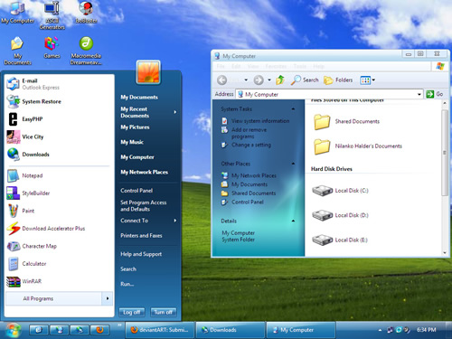 Temas Windows Xp, Windows 7 VS