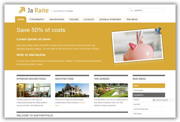 JA Raite Basic yet elegant Joomla template