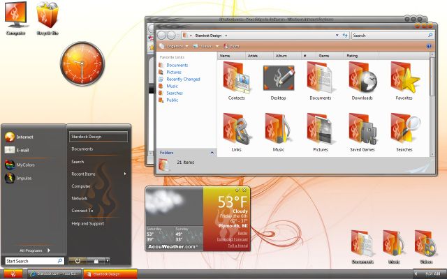 WindowBlinds Skin Fire (Suite) en Vista WindowBlinds Skin Fire (Suite) en Vista